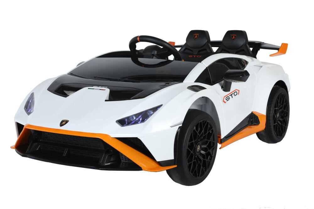 Vienvietis elektromobilis vaikams Lamborghini Sto Drift, baltas kaina ir informacija | Elektromobiliai vaikams | pigu.lt