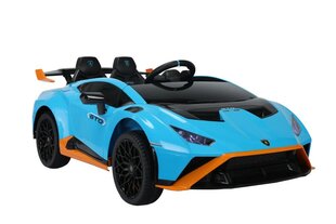 Одноместный электромобиль Lamborghini Lean Toys, синий цена и информация | Электромобили для детей | pigu.lt