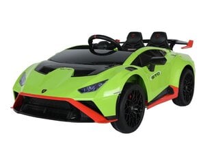 Одноместный электромобиль Lamborghini Lean Toys, зеленый цена и информация | Электромобили для детей | pigu.lt