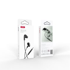 XO wired earphones EP73 USB-C black цена и информация | Наушники | pigu.lt