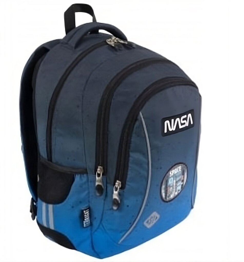 Mokyklinė kuprinė Nasa, 39 cm, mėlyna/juoda kaina ir informacija | Kuprinės mokyklai, sportiniai maišeliai | pigu.lt