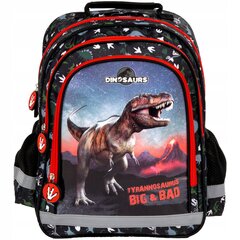 Школьный рюкзак для мальчиков, с динозаврами, черный, 38 см цена и информация | Школьные рюкзаки, спортивные сумки | pigu.lt