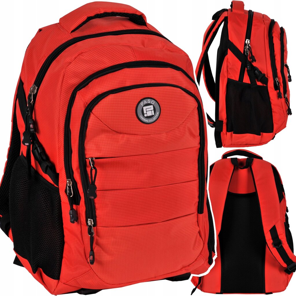Kuprinė Paso Backpacks, 30 L, raudona kaina ir informacija | Kuprinės ir krepšiai | pigu.lt