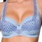 Liemenėlė moterims V.O.V.A. Lingerie push-up balconette Ethnic, mėlyna kaina ir informacija | Liemenėlės | pigu.lt