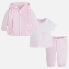 Детский комплект Mayoral 4765*72, натурально-белый / розовый цена и информация | Комплекты одежды для новорожденных | pigu.lt