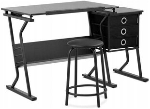 Piešimo stalas su kėde Fromm & Starck Star_Desk_39, 128 x 60 x 76 cm, juodas цена и информация | Компьютерные, письменные столы | pigu.lt