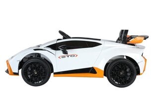 Dvivietis vaikiškas elektromobilis Lamborghini STO Drift, baltas kaina ir informacija | Elektromobiliai vaikams | pigu.lt