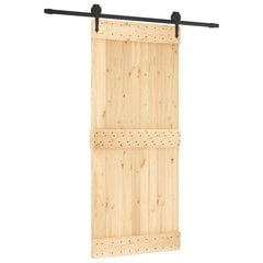 Stumdomos vidaus durys vidaXL su įrangos rinkiniu 90x210cm kaina ir informacija | Vidaus durys | pigu.lt