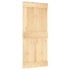 Stumdomos vidaus durys vidaXL su įrangos rinkiniu 90x210cm цена и информация | Двери со стеклом LIRA, дуб сицилия, ЭКО шпон | pigu.lt