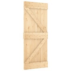 Stumdomos vidaus durys vidaXL su įrangos rinkiniu 85x210cm цена и информация | Двери со стеклом LIRA, дуб сицилия, ЭКО шпон | pigu.lt