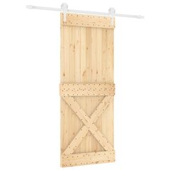 Stumdomos vidaus durys vidaXL su įrangos rinkiniu 90x210cm kaina ir informacija | Vidaus durys | pigu.lt