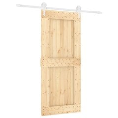 Stumdomos vidaus durys vidaXL su įrangos rinkiniu 90x210cm kaina ir informacija | Vidaus durys | pigu.lt