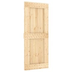 Stumdomos vidaus durys vidaXL su įrangos rinkiniu 85x210cm цена и информация | Двери со стеклом LIRA, дуб сицилия, ЭКО шпон | pigu.lt