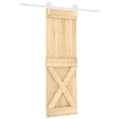 Stumdomos vidaus durys vidaXL su įrangos rinkiniu 70x210cm цена и информация | Двери со стеклом LIRA, дуб сицилия, ЭКО шпон | pigu.lt