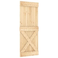 Stumdomos vidaus durys vidaXL su įrangos rinkiniu 80x210cm цена и информация | Двери со стеклом LIRA, дуб сицилия, ЭКО шпон | pigu.lt