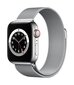 Prekė su pažeidimu. Išmanusis laikrodis Apple Watch Series 6 (GPS + Cellular LT, 40mm) Silver Stainless Steel Case with Silver Milanese Loop kaina ir informacija | Prekės su pažeidimu | pigu.lt