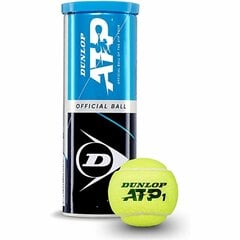 Teniso kamuoliukai Dunlop ATP, 3 vnt, žali kaina ir informacija | Lauko teniso prekės | pigu.lt