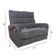 Sofa Home4You Bowers, pilka kaina ir informacija | Sofos | pigu.lt