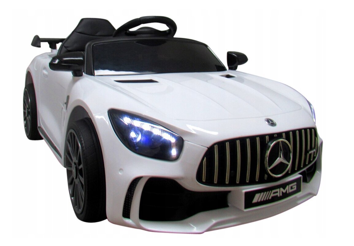 Vienvietis vaikiškas elektromobilis Mercedes GTR-S, baltas kaina ir informacija | Elektromobiliai vaikams | pigu.lt