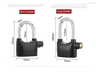 Навесной замок с сигнализацией Alarmlock цена и информация | Дверные замки | pigu.lt