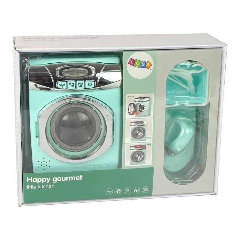 Vaikiška skalbimo mašina su priedais Lean Toys, 6d. kaina ir informacija | Žaislai mergaitėms | pigu.lt