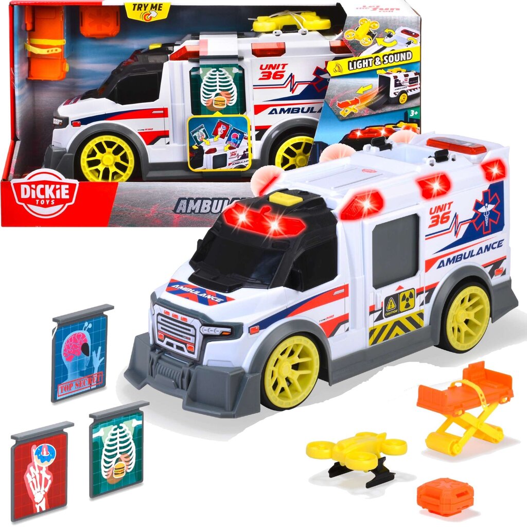 Interaktyvūs greitosios pagalbos ir Dickie žaislų priedai Šviesa Garsas kaina ir informacija | Žaislai berniukams | pigu.lt
