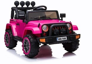 Vienvietis vaikiškas elektromobilis Jeep 4x4 BRD-7588, rožinis kaina ir informacija | Elektromobiliai vaikams | pigu.lt