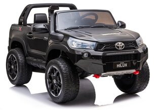 Dvivietis vaikiškas elektromobilis Toyota Hilux, juodas kaina ir informacija | Elektromobiliai vaikams | pigu.lt