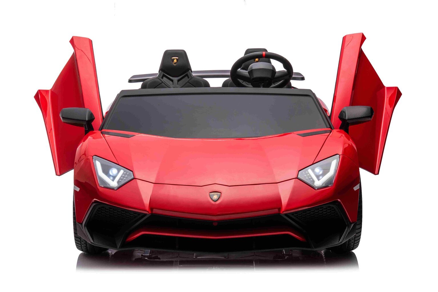 Dvivietis vaikiškas elektromobilis Lamborghini Aventador SV, geltonas цена и информация | Elektromobiliai vaikams | pigu.lt