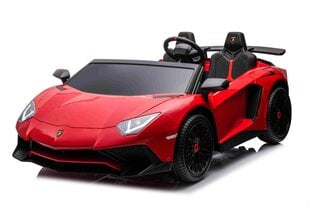 Dvivietis vaikiškas elektromobilis Lamborghini Aventador SV, geltonas kaina ir informacija | Elektromobiliai vaikams | pigu.lt
