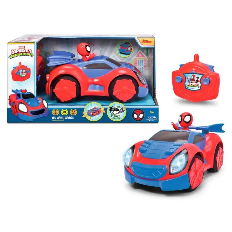 Nuotoliniu būdu valdomas RC Spidey Web automobilis Jada kaina ir informacija | Žaislai berniukams | pigu.lt