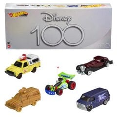 Automodelių rinkinys Mattel Hot Wheels Disney 100 Anniversary, 5 vnt. kaina ir informacija | Žaislai berniukams | pigu.lt