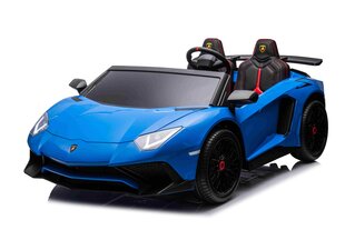 Dvivietis vaikiškas elektromobilis Lamborghini Aventador SV, mėlynas kaina ir informacija | Elektromobiliai vaikams | pigu.lt