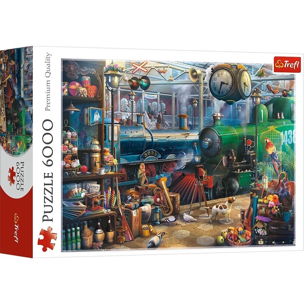 Dėlionė Traukinių stotis Trefl, 6000 d. kaina ir informacija | Dėlionės (puzzle) | pigu.lt