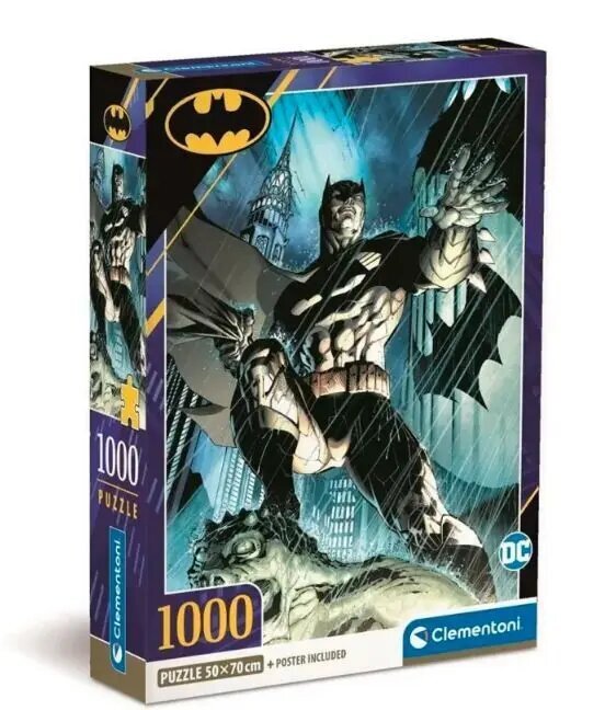 Dėlionė Clementoni Batman (Žmogus šikšnosparnis), 39714, 1000 d. kaina ir informacija | Dėlionės (puzzle) | pigu.lt