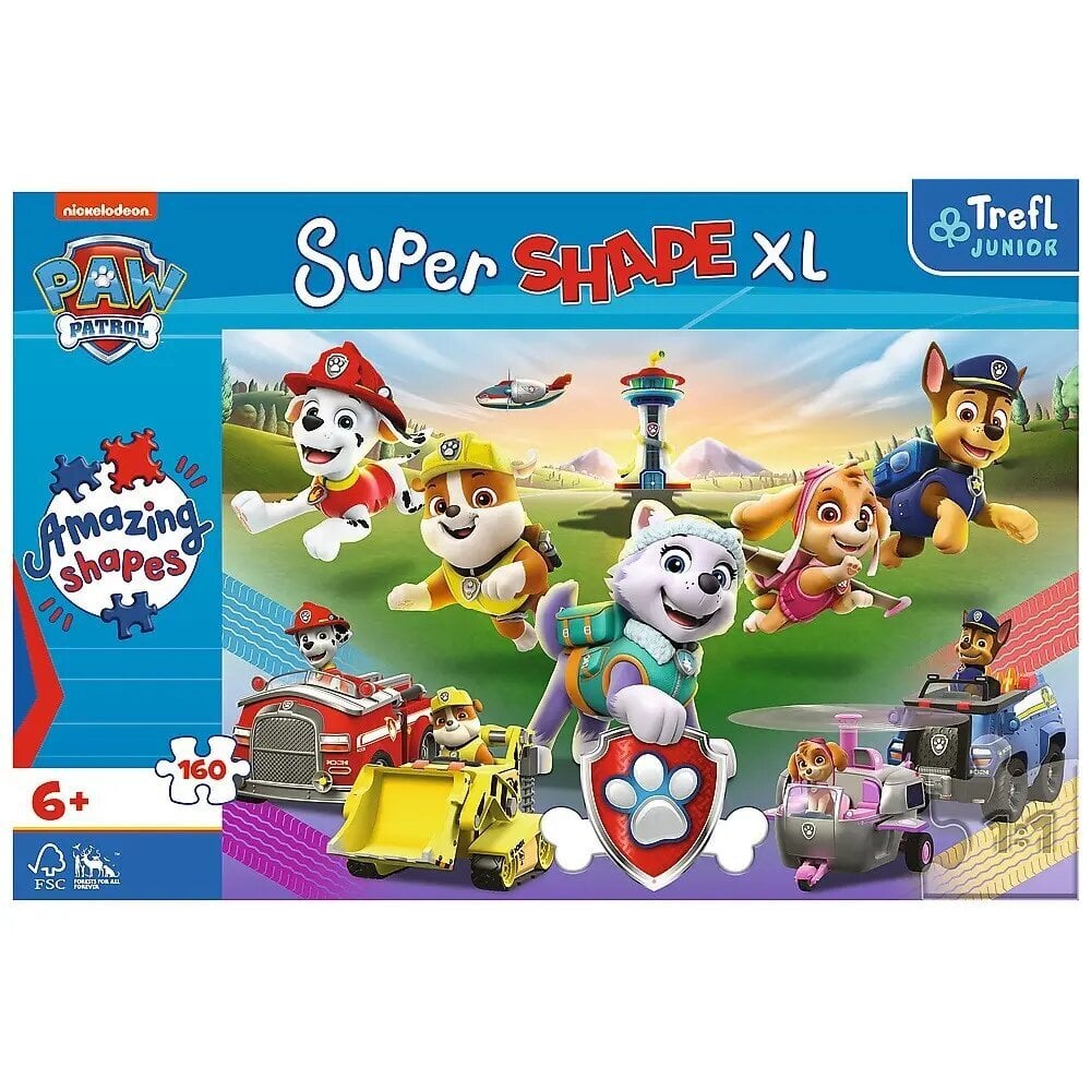 Dėlionė Trefl Paw Patrol (Šunyčiai Patruliai), 160 d. kaina ir informacija | Dėlionės (puzzle) | pigu.lt