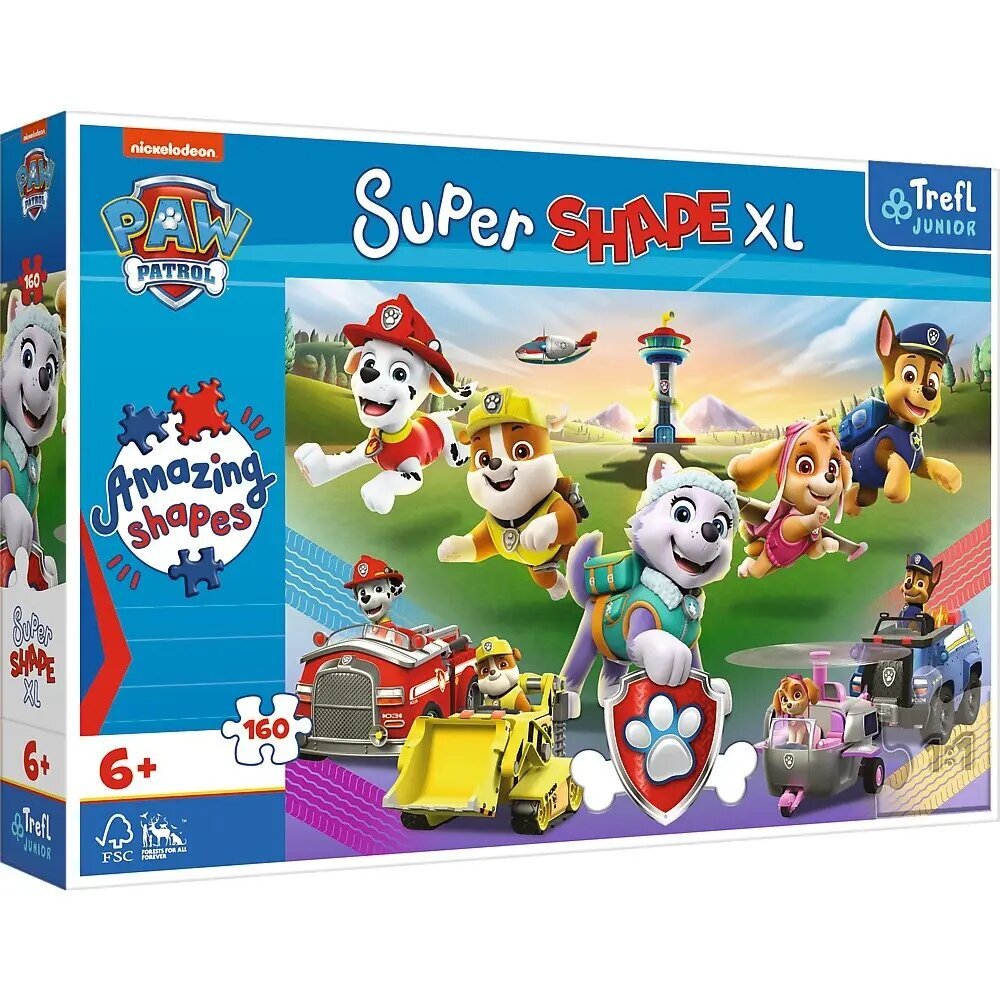 Dėlionė Trefl Paw Patrol (Šunyčiai Patruliai), 160 d. kaina ir informacija | Dėlionės (puzzle) | pigu.lt