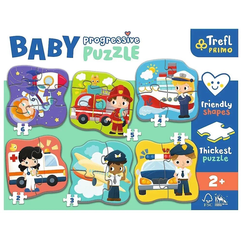 Dėlionė su transportu Trefl Primo, 44001, 22 d. kaina ir informacija | Dėlionės (puzzle) | pigu.lt