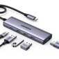 Ugreen CM511 Multifunctional HUB 5in1 USB-C/HDMI 1.4/USB-A/USB-C gray цена и информация | Adapteriai, USB šakotuvai | pigu.lt