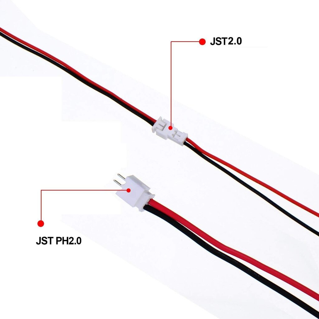 Elektrinės jungtys JST 2 Pin Mikro цена и информация | Akumuliatorių krovikliai | pigu.lt