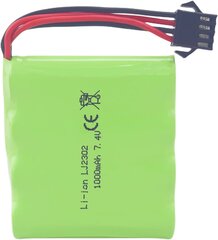 Аккумулятор 7.4V 1000mAh SM-4P с USB-кабелем для зарядки для модели DE36W DE65 NO.1809 RC автомобиля игрушки для подъема по скалам цена и информация | Батарейки | pigu.lt