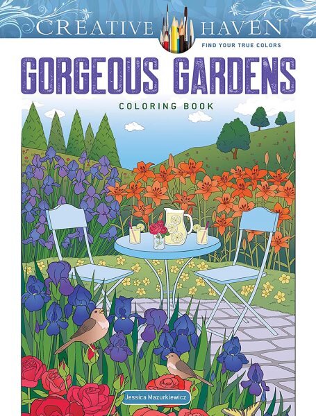 Creative Haven Gorgeous Gardens Coloring Book цена и информация | Knygos mažiesiems | pigu.lt