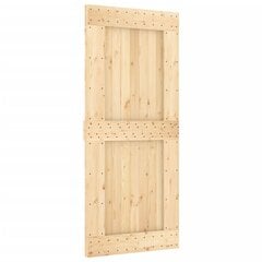 vidaXL Stumdomos durys su įrangos rinkiniu, 90x210cm, pušies masyvas цена и информация | Двери со стеклом LIRA, дуб сицилия, ЭКО шпон | pigu.lt