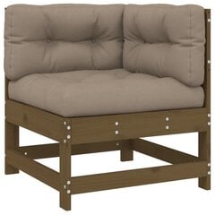 Lauko sofos dalis vidaXL, ruda цена и информация | Садовые стулья, кресла, пуфы | pigu.lt