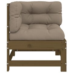 Lauko sofos dalis vidaXL, ruda цена и информация | Садовые стулья, кресла, пуфы | pigu.lt
