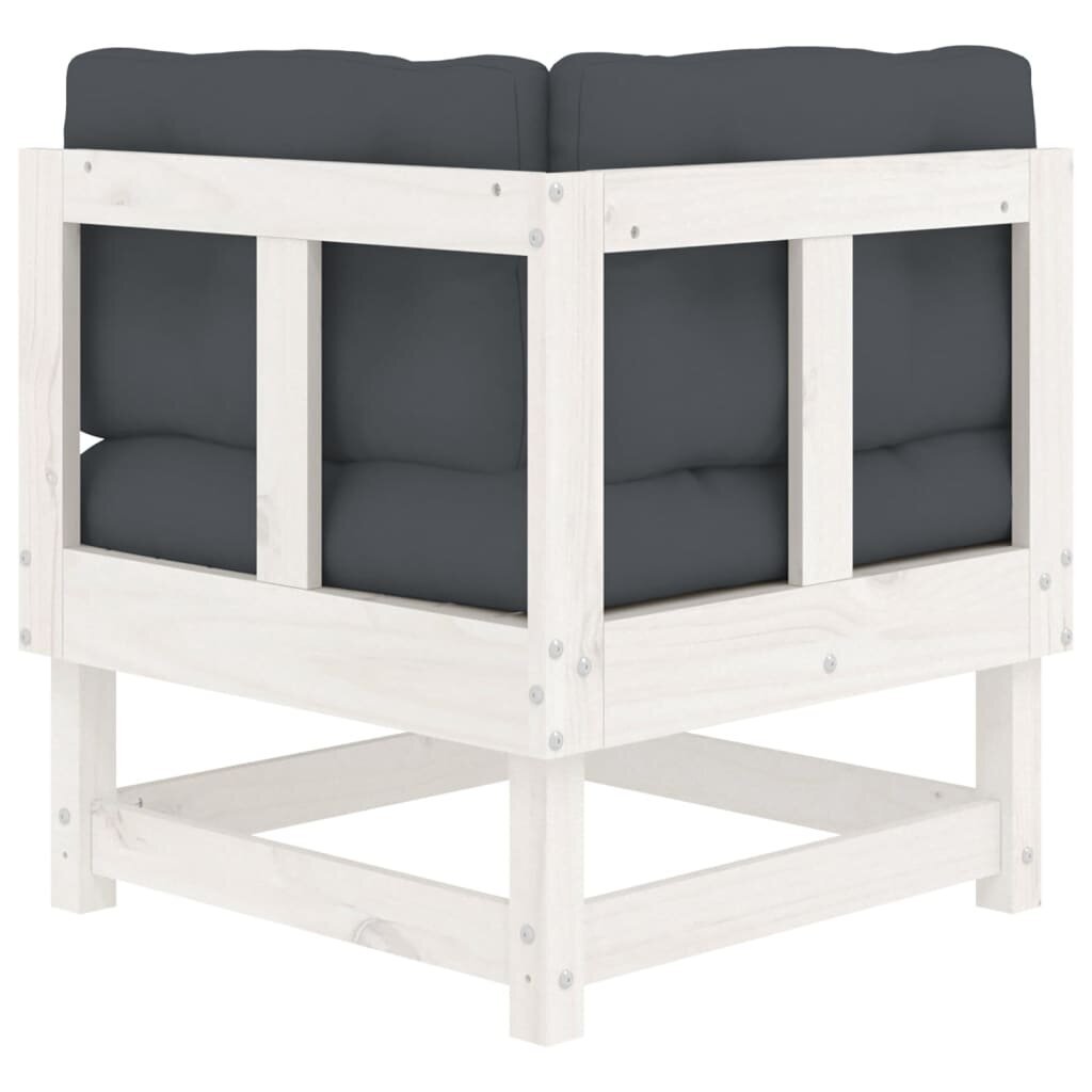 Lauko sofos dalys vidaXL, baltos kaina ir informacija | Lauko kėdės, foteliai, pufai | pigu.lt