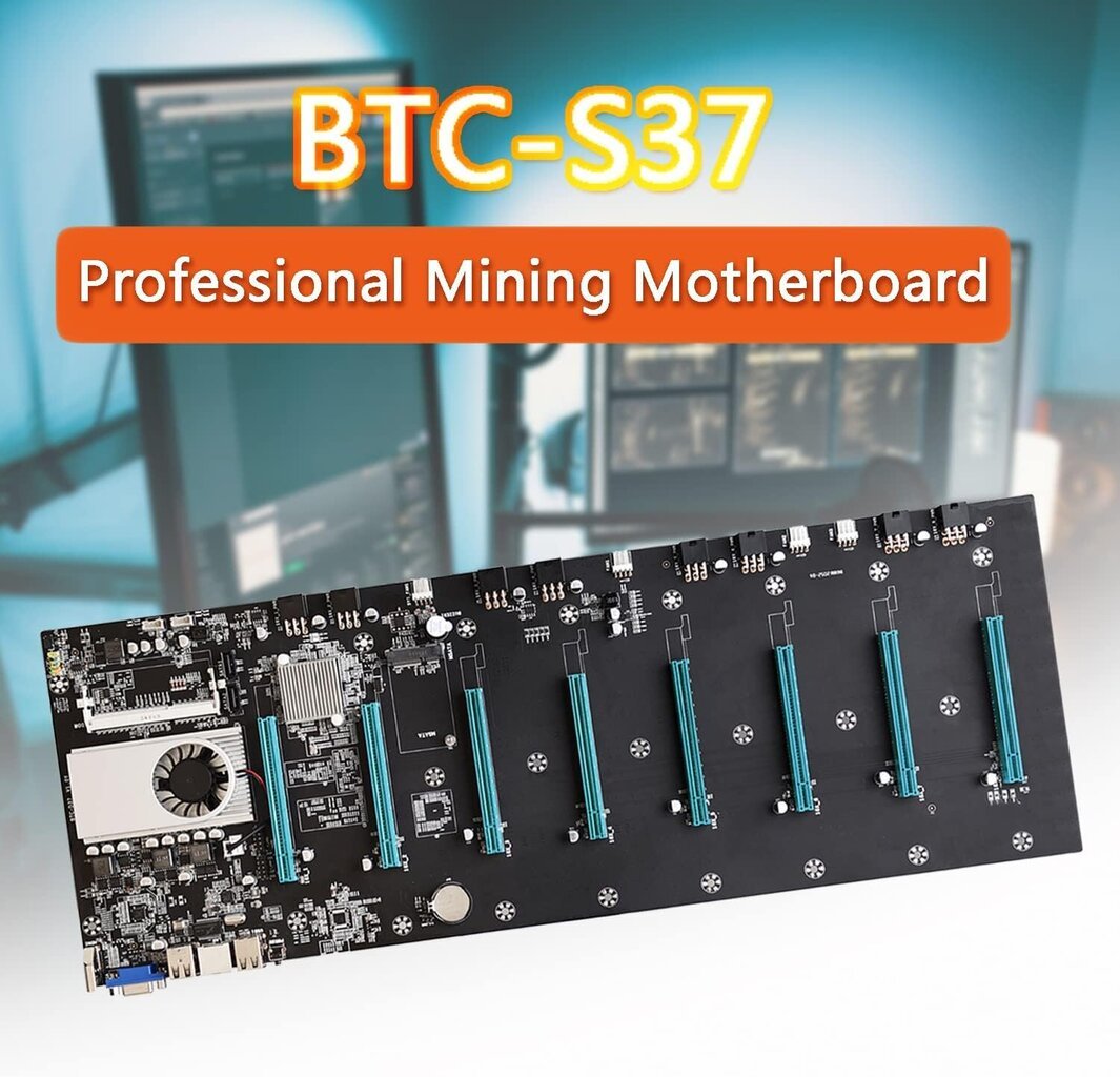 Материнская плата Материнская плата для майнинга BTC-S37 PNGOS, DDR3 SODIMM  8 x PCIE 16X Graph Card, VGA + HDMI цена | pigu.lt