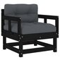 2-ių dalių sodo kėdės su pagalvėmis komplektas, juodas цена и информация | Lauko kėdės, foteliai, pufai | pigu.lt