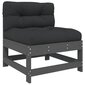 2-ių dalių vidurinių sofos dalių su pagalvėlėmis komplektas vidaXL, pilkas цена и информация | Lauko kėdės, foteliai, pufai | pigu.lt