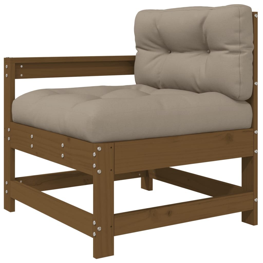 2-ių dalių sodo kėdės su pagalvėmis komplektas, rudas kaina ir informacija | Lauko kėdės, foteliai, pufai | pigu.lt